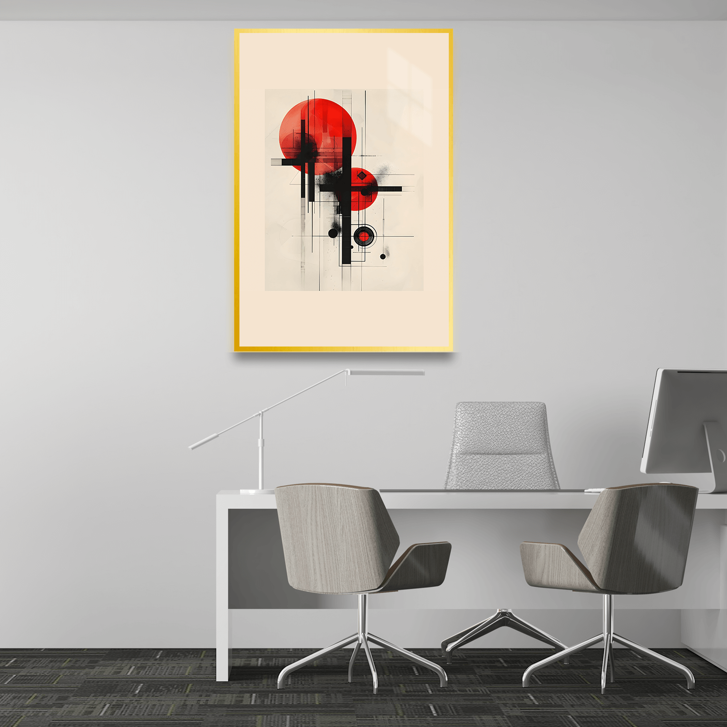 Kırmızı Geometri Tablosu Kırmızı Geometri Tablosu