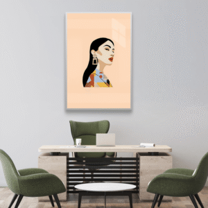 Alternative view of Retro Kadın Portresi Tablosu