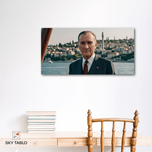 Boğazda Atatürk uzun yatay tablo
