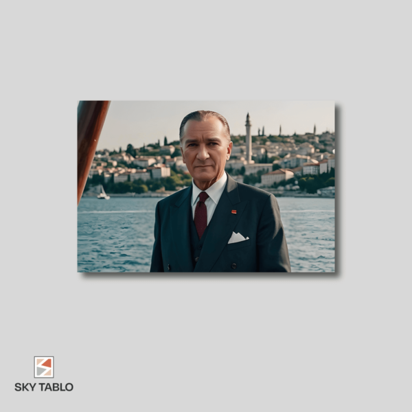 Boğazda Atatürk yatay tablo yakından görünümü