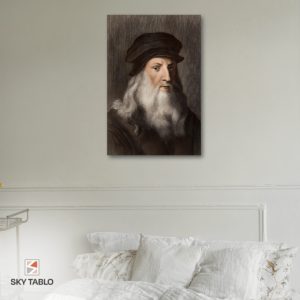 Leonardo Da Vinci’nin Portresi dikey tablo