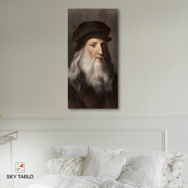 Leonardo Da Vinci’nin Portresi uzun dikey tablo