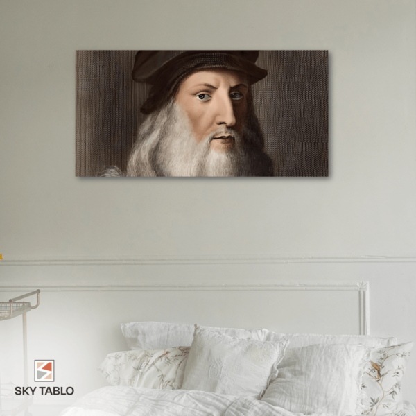 Leonardo Da Vinci’nin Portresi uzun yatay tablo