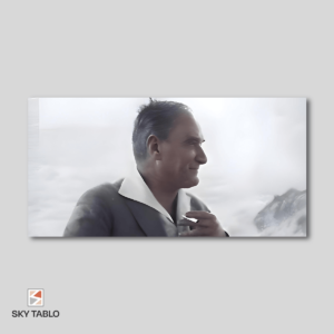Sisler İçindeki Atatürk uzun yatay tablo yakından görünümü