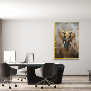 Abstrakt Fil Tablosu – Doğanın Gücü