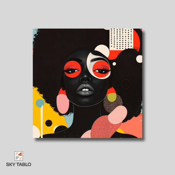 Afro Fırtına kare tablo yakından görünümü