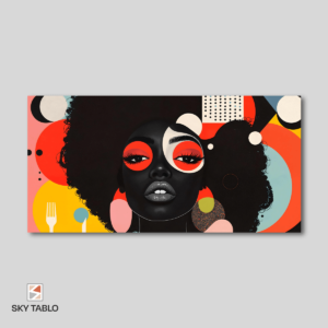 Afro Fırtına uzun yatay tablo yakından görünümü
