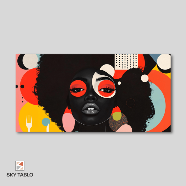Afro Fırtına uzun yatay tablo yakından görünümü