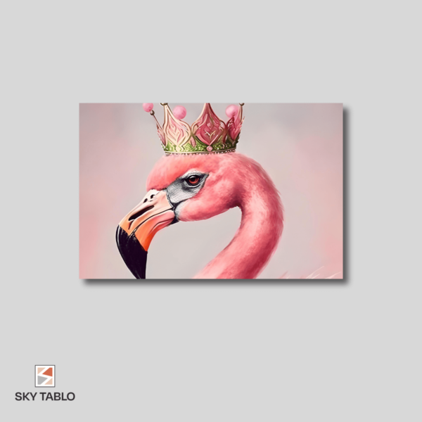 kralice flamingo yatay tablo yakından görünümü