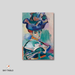 Woman with a Hat (Şapkalı Kadın) dikey tablo yakından görünümü