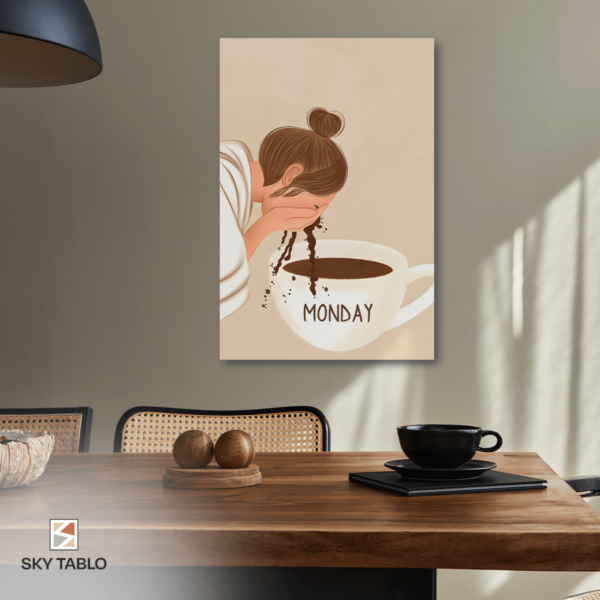 Bir fincan uyanış dikey tablo