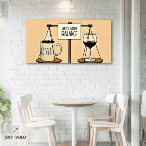 denge üzerine bir yudum uzun yatay tablo