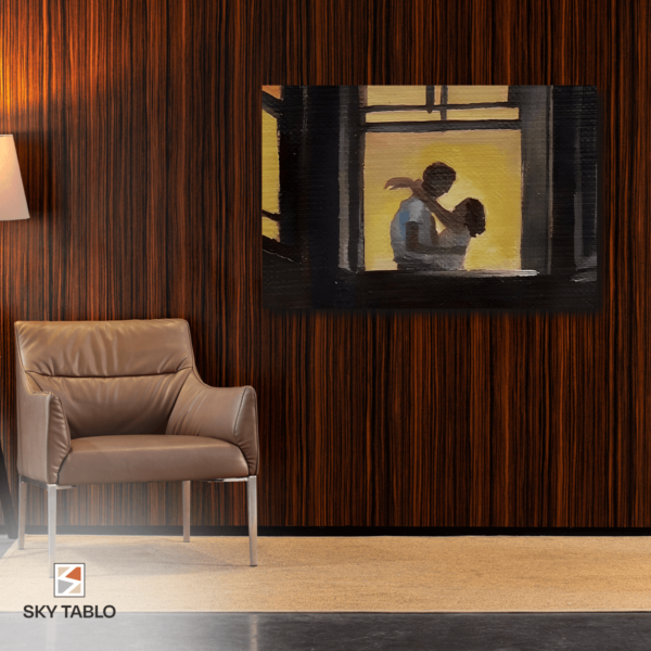 Penceredeki Sarılma yatay tablo