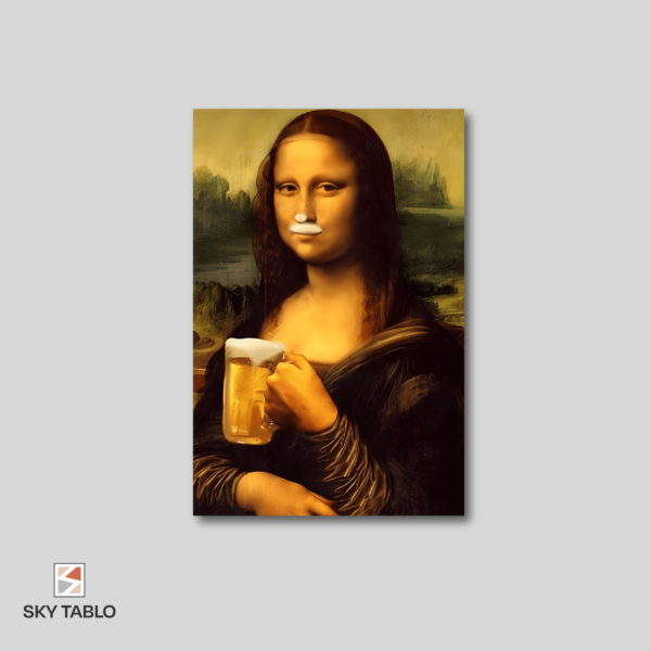Bir Yudum Lisa dikey tablo yakından görünümü