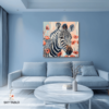 Gelincikler Arasında Zebra kare tablo