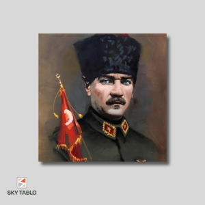 İlk Komutan kare tablo yakından görünümü