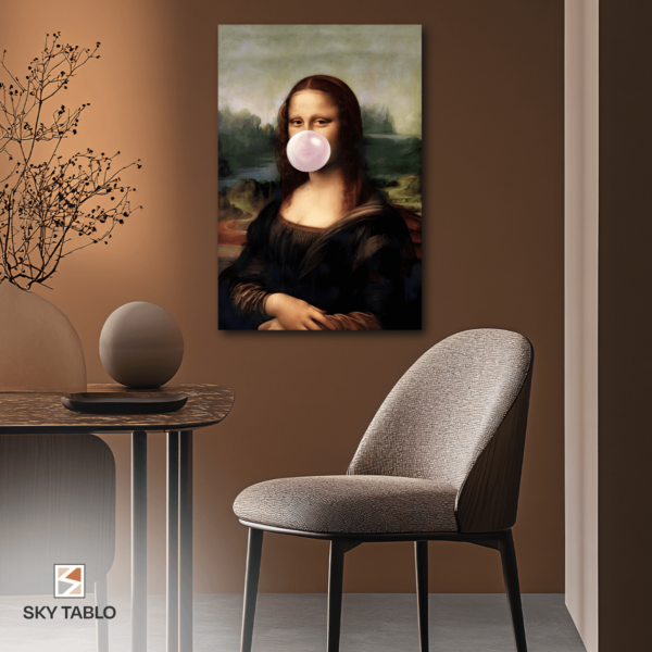 Mona Lisa’nın Eğlenceli Hali dikey tablo
