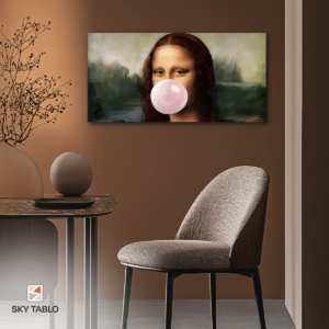Mona Lisa’nın Eğlenceli Hali uzun yatay tablo