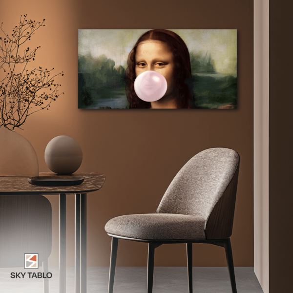 Mona Lisa’nın Eğlenceli Hali uzun yatay tablo