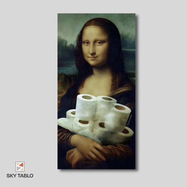 Mona Lisa'nın Kriz Hazırlığı uzun dikey tablo yakından görünümü