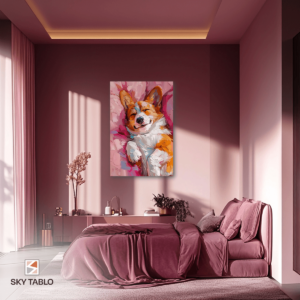 Pembe Yastıklar Üzerinde dikey tablo