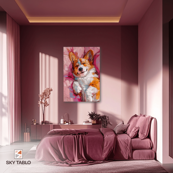 Pembe Yastıklar Üzerinde dikey tablo