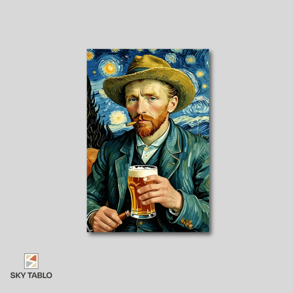 Van Gogh’un Molası dikey tablo yakından görünümü