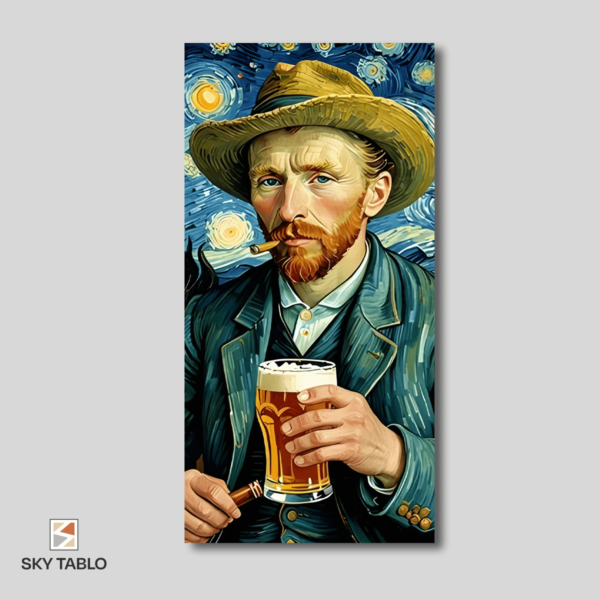 Van Gogh’un Molası uzun dikey tablo yakından görünümü