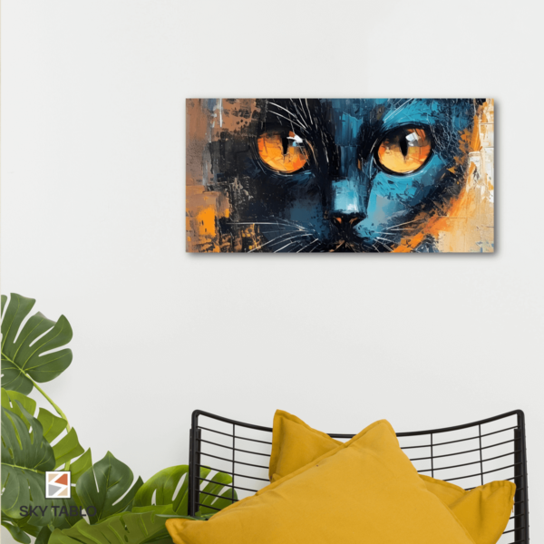 Amber Gözlü Kedi uzun yatay tablo