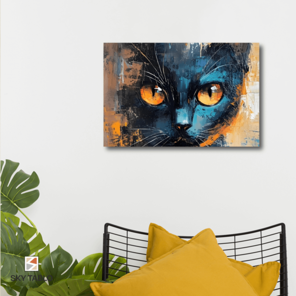 Amber Gözlü Kedi yatay tablo