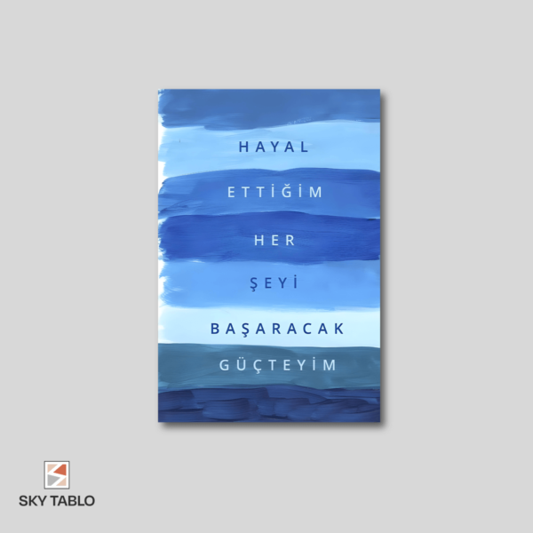 Başarma İnancı dikey tablo yakından görünümü