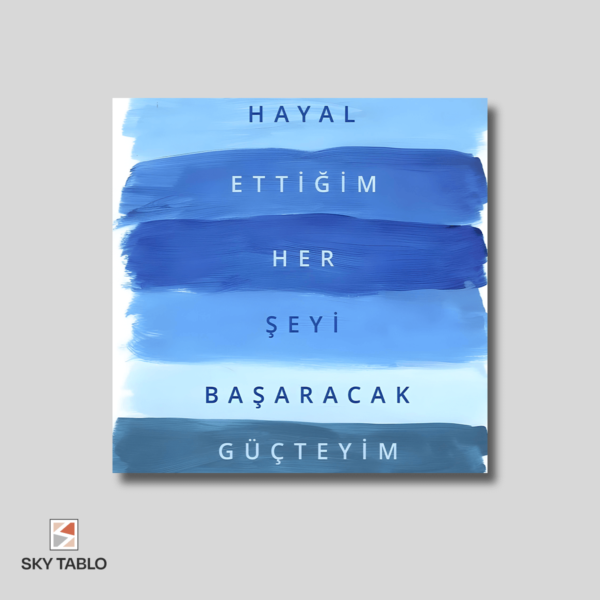 Başarma İnancı kare tablo yakından görünümü