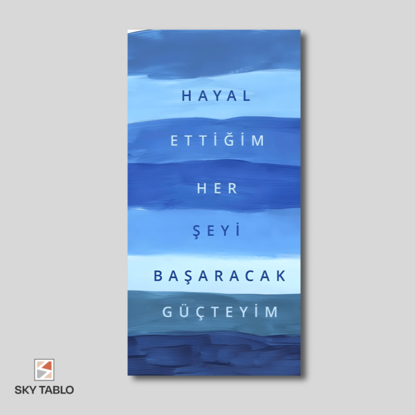Başarma İnancı uzun dikey tablo yakından görünümü