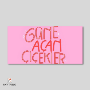 Çiçek Gibi Uyan uzun yatay tablo yakından görünümü