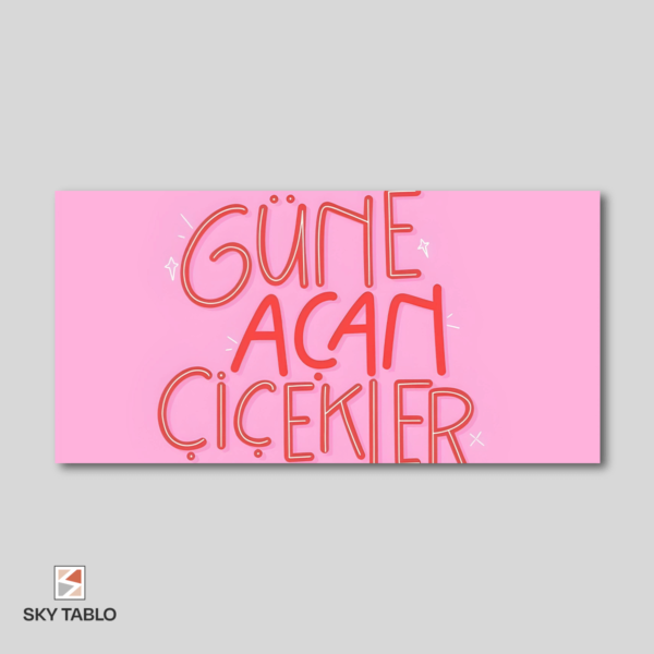 Çiçek Gibi Uyan uzun yatay tablo yakından görünümü