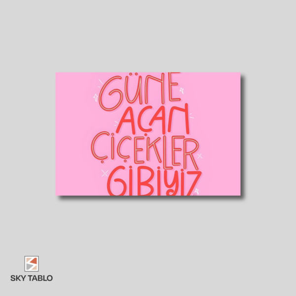 Çiçek Gibi Uyan yatay tablo yakından görünümü