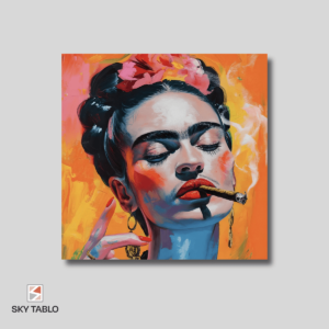 Frida'nın Dumanı kare tablo yakından görünümü