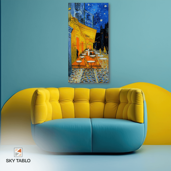 Gece Terasında Van Gogh uzun dikey tablo