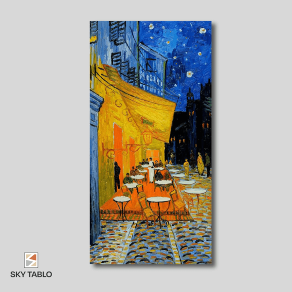Gece Terasında Van Gogh uzun dikey tablo yakından görünümü