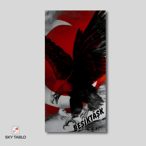 Kartalın Gölgesinde Beşiktaş uzun dikey tablo yakından görünümü