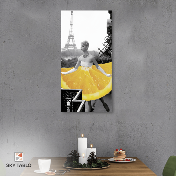 Limonlu Paris uzun dikey tablo