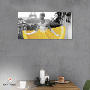Limonlu Paris uzun yatay tablo