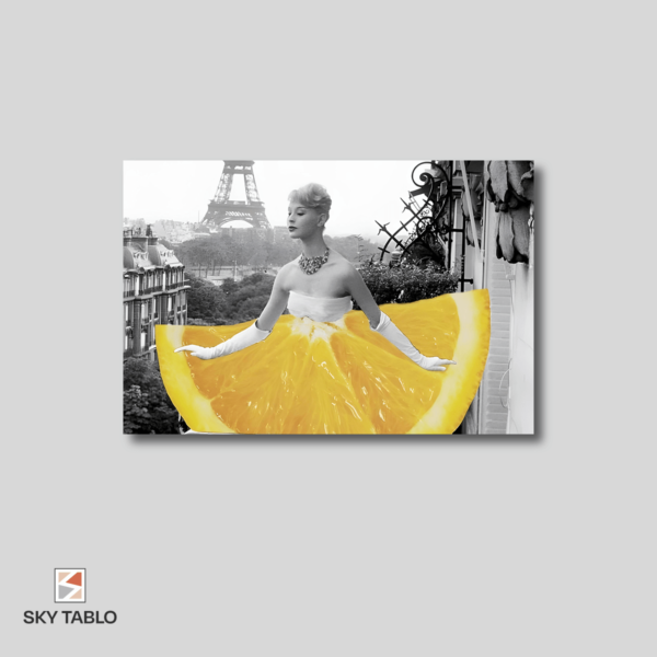 Limonlu Paris yatay tablo yakından görünümü