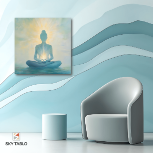 Mavi Meditasyon kare tablo