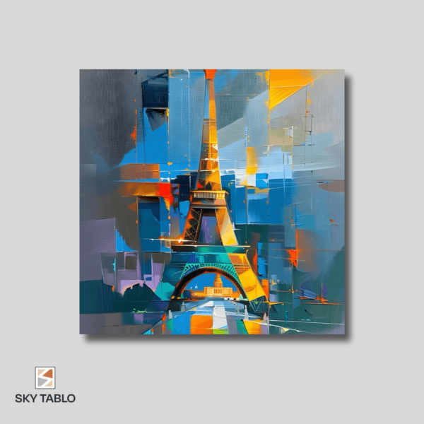 Paris’in Renkli Rüyası kare tablo yakından görünümü