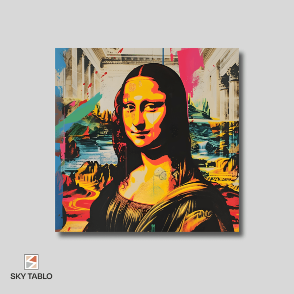 Pop Art Kraliçesi kare tablo yakından görünümü