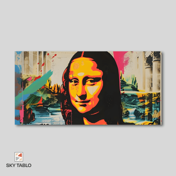 Pop Art Kraliçesi uzun yatay tablo yakından görünümü