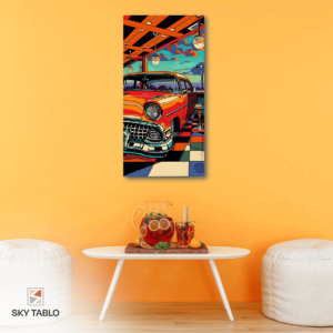 Retro Rüyası uzun dikey tablo