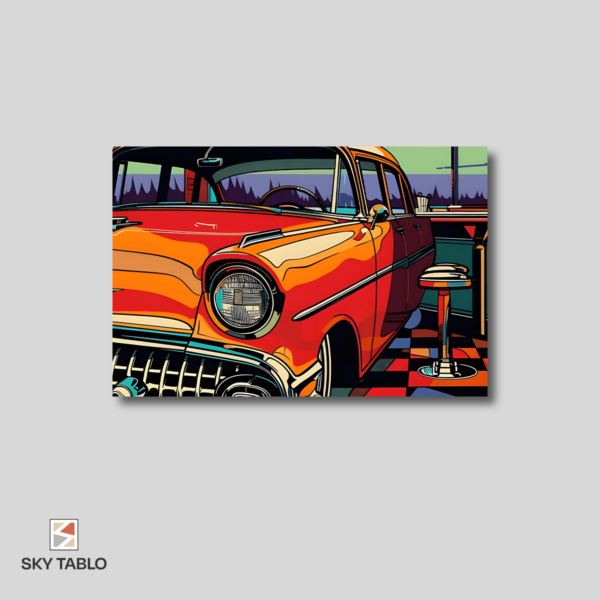 Retro Rüyası yatay tablo yakından görünümü