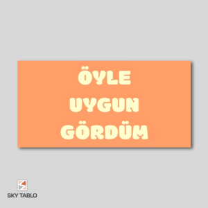 Sorgusuz Karar uzun yatay tablo yakından görünümü